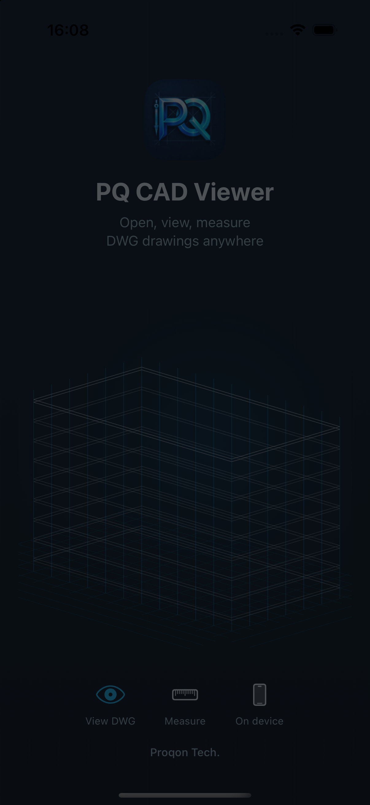 PQ CAD Viewer açılış ekranı